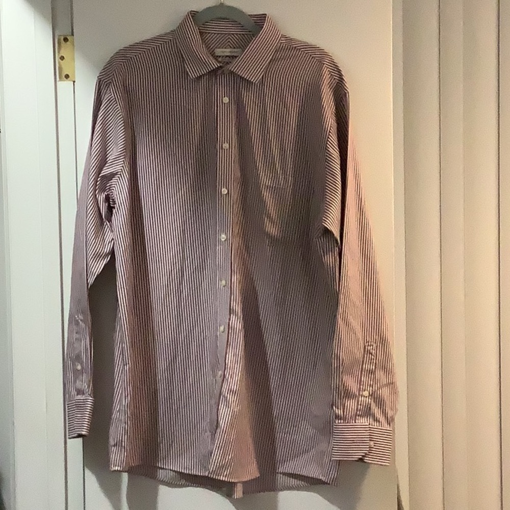 Men’s Joseph Abboud striped dress shirt Tall Size 17 1/2, 36/37 reg. See pics.